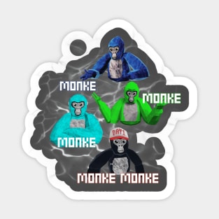 Gorilla Tag Monke Monke VR Gamer Sticker